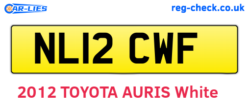 NL12CWF are the vehicle registration plates.
