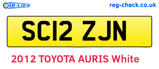 SC12ZJN are the vehicle registration plates.