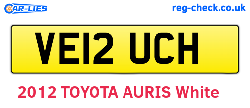 VE12UCH are the vehicle registration plates.