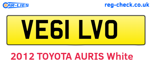 VE61LVO are the vehicle registration plates.