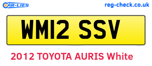 WM12SSV are the vehicle registration plates.