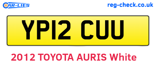 YP12CUU are the vehicle registration plates.