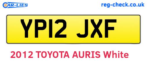 YP12JXF are the vehicle registration plates.