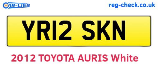 YR12SKN are the vehicle registration plates.