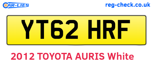 YT62HRF are the vehicle registration plates.