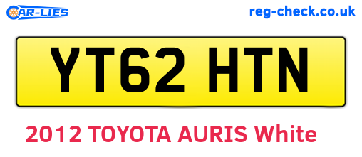 YT62HTN are the vehicle registration plates.