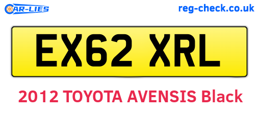 EX62XRL are the vehicle registration plates.