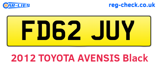 FD62JUY are the vehicle registration plates.