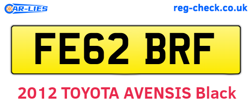 FE62BRF are the vehicle registration plates.