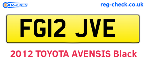 FG12JVE are the vehicle registration plates.