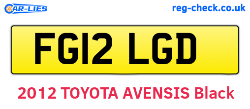 FG12LGD are the vehicle registration plates.