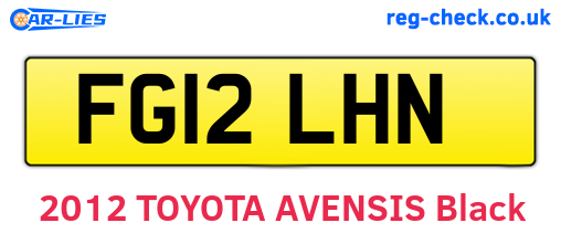 FG12LHN are the vehicle registration plates.