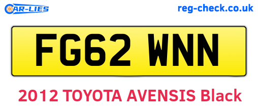 FG62WNN are the vehicle registration plates.