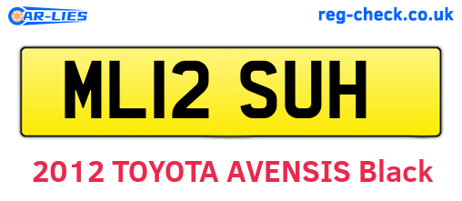 ML12SUH are the vehicle registration plates.