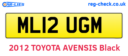 ML12UGM are the vehicle registration plates.