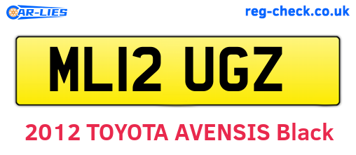 ML12UGZ are the vehicle registration plates.