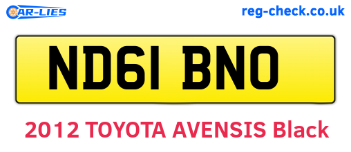 ND61BNO are the vehicle registration plates.