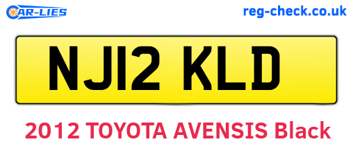 NJ12KLD are the vehicle registration plates.