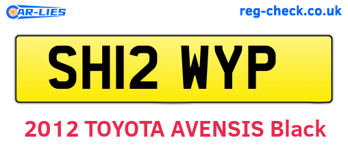 SH12WYP are the vehicle registration plates.
