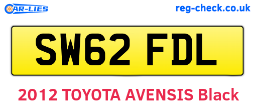 SW62FDL are the vehicle registration plates.