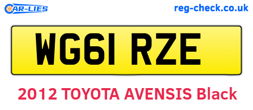 WG61RZE are the vehicle registration plates.