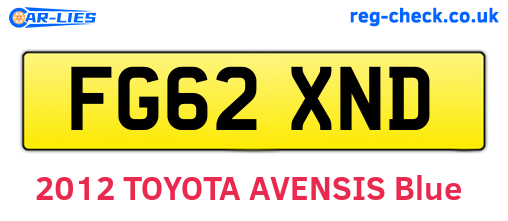 FG62XND are the vehicle registration plates.