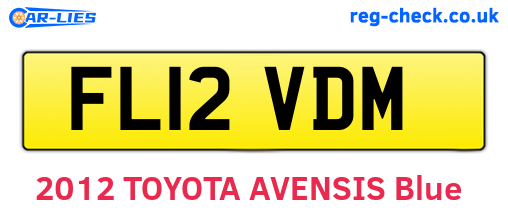 FL12VDM are the vehicle registration plates.