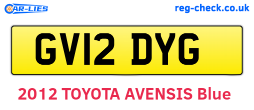 GV12DYG are the vehicle registration plates.
