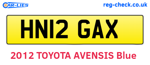HN12GAX are the vehicle registration plates.