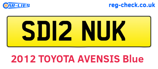 SD12NUK are the vehicle registration plates.