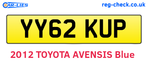 YY62KUP are the vehicle registration plates.