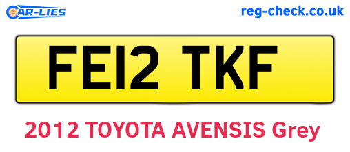 FE12TKF are the vehicle registration plates.
