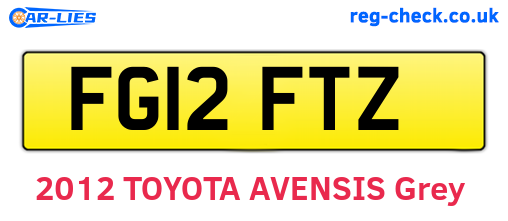 FG12FTZ are the vehicle registration plates.