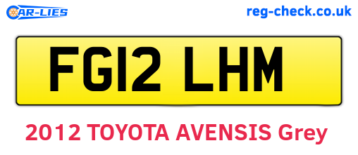 FG12LHM are the vehicle registration plates.