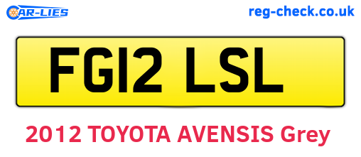 FG12LSL are the vehicle registration plates.