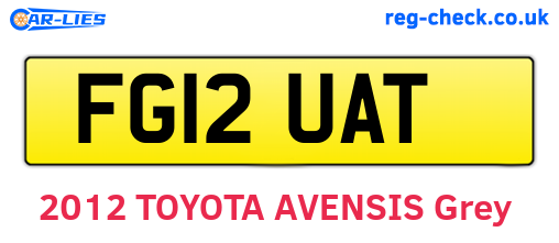FG12UAT are the vehicle registration plates.