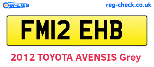 FM12EHB are the vehicle registration plates.