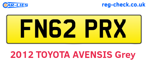 FN62PRX are the vehicle registration plates.