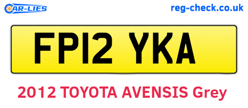 FP12YKA are the vehicle registration plates.