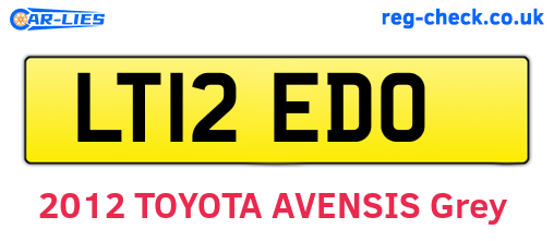 LT12EDO are the vehicle registration plates.