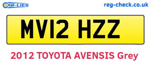 MV12HZZ are the vehicle registration plates.