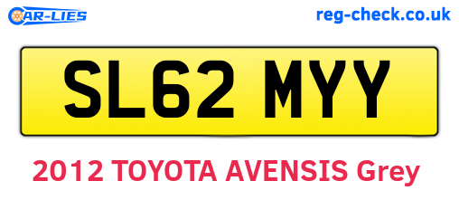 SL62MYY are the vehicle registration plates.