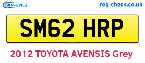SM62HRP are the vehicle registration plates.
