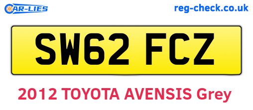 SW62FCZ are the vehicle registration plates.