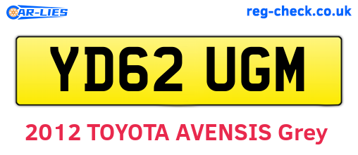 YD62UGM are the vehicle registration plates.
