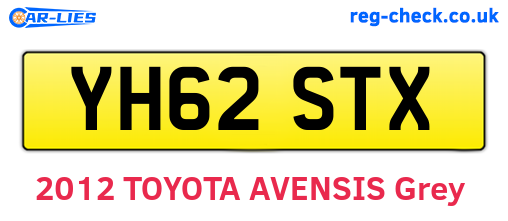 YH62STX are the vehicle registration plates.
