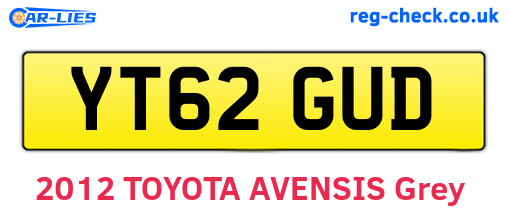 YT62GUD are the vehicle registration plates.