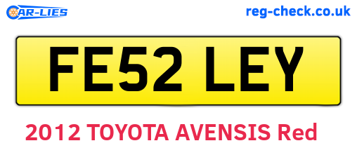 FE52LEY are the vehicle registration plates.