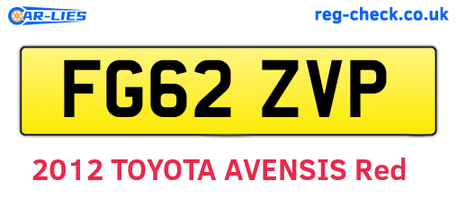 FG62ZVP are the vehicle registration plates.