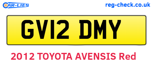 GV12DMY are the vehicle registration plates.